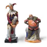Two Royal Doulton figures ‘The Jester HN2016’ and ‘Falstaff HN2054’.