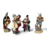 Four Royal Doulton figures, comprising ‘The Fiddler’, HN2171, ‘The Pied Piper’, HN2102, ‘The