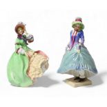 Two Royal Doulton figures, comprising ‘Pantalette’, HN1362, and ‘Spring Morning’, HN1923, tallest