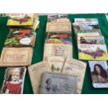 43 tea and cigarette card albums and more than 110 modern postcards of ITV Soap Opera stars – 80