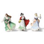 Three Royal Doulton ‘Ladies of the British Isles’ figures, comprising ‘England’, HN3627, ‘Scotland’,