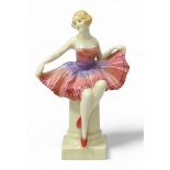 A rare Royal Doulton figure, ‘Columbine HN1296’, with printed and painted factory marks to base.