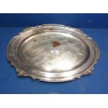 An oval plated meat platter (rubbed), 18 1/2'' x 13 3/4''.