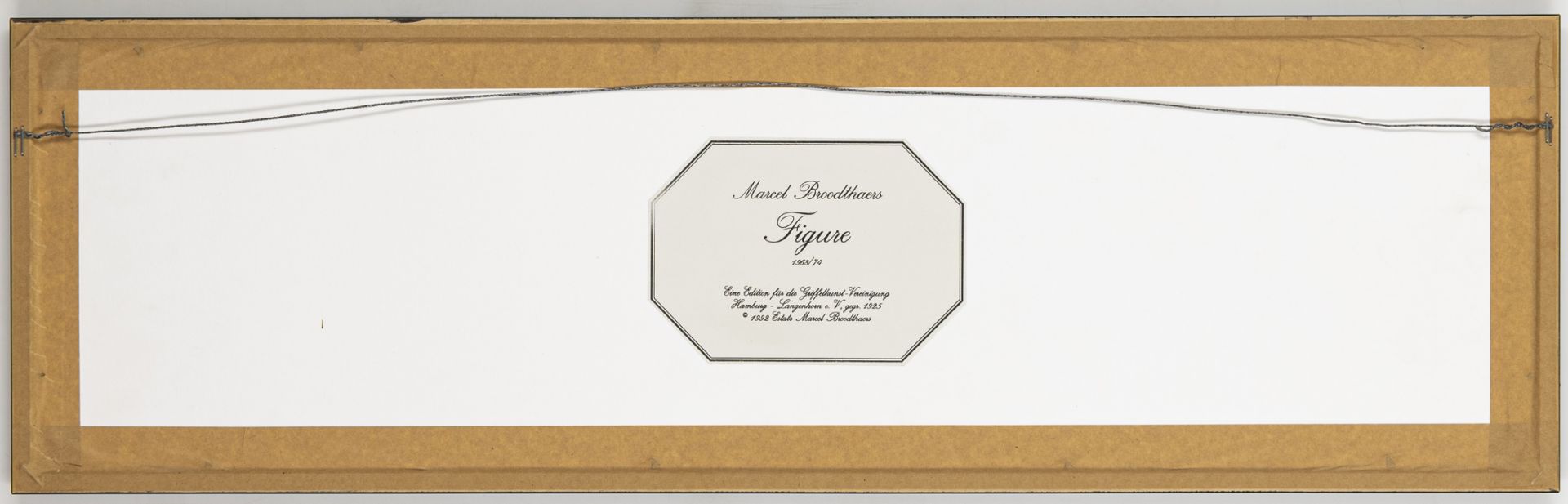 Broodthaers, Marcel. Figure. Serie von 6 montierten Schwarz-Wei - Bild 3 aus 3