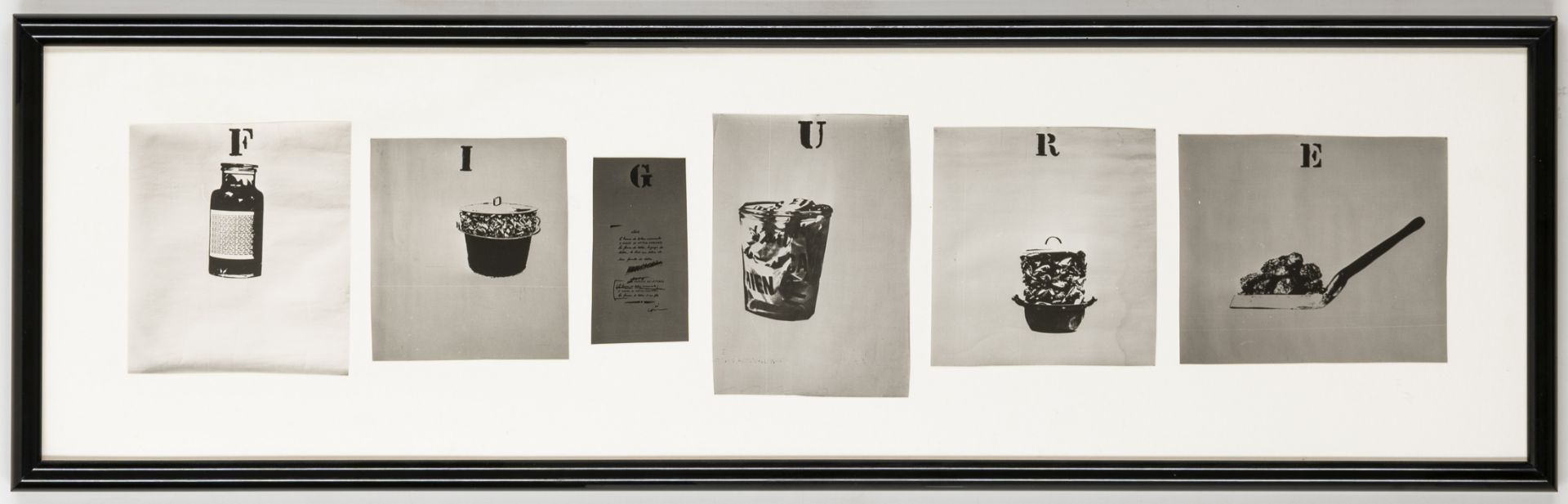 Broodthaers, Marcel. Figure. Serie von 6 montierten Schwarz-Wei - Bild 2 aus 3