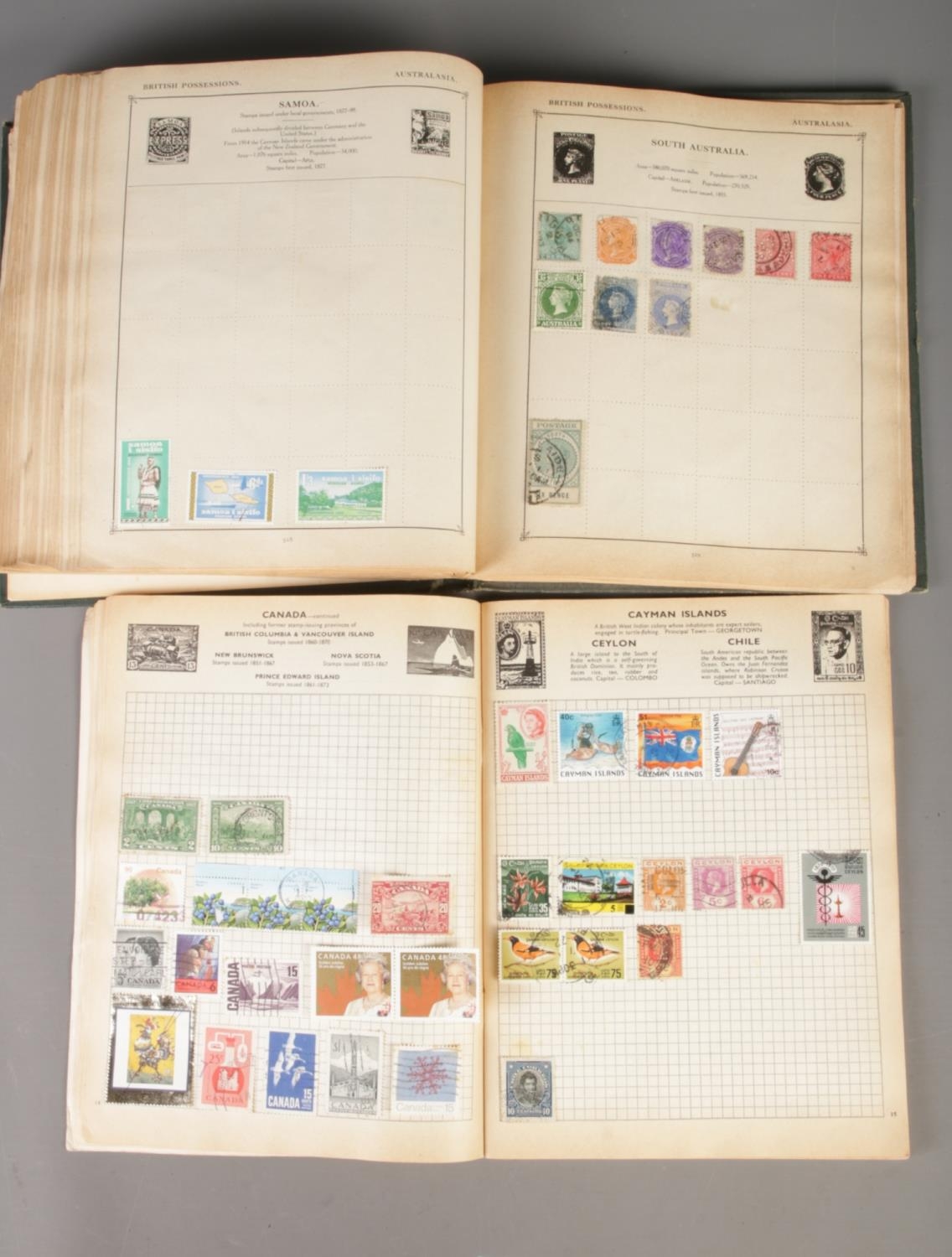 Two albums of assorted world stamps to include Victorian penny reds, New South Wales, Imperial - Image 4 of 4