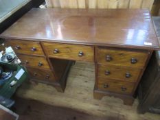 A 19th century mahogany desk width 45ins, depth 20ins, height 30ins