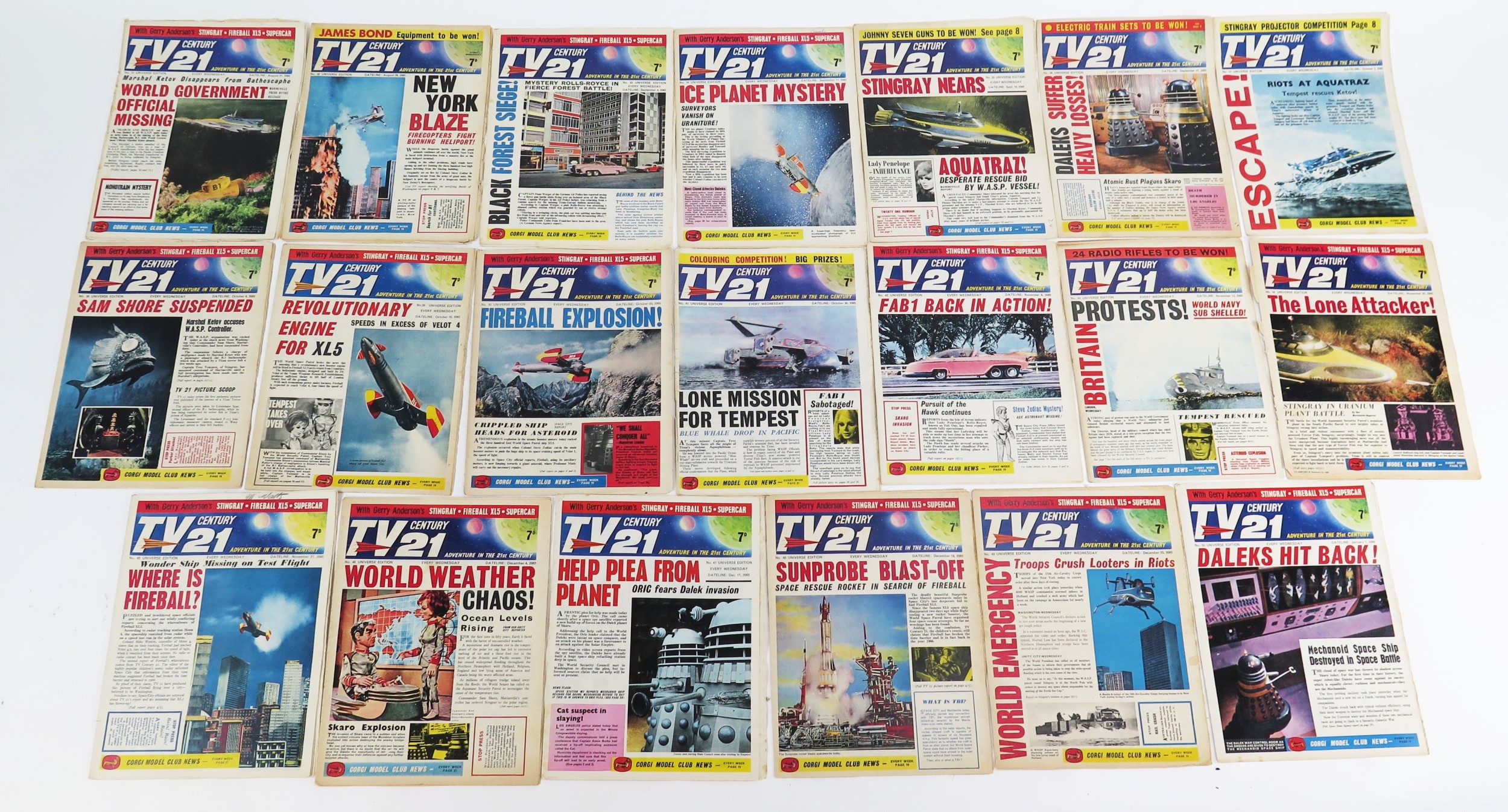 TV21 Issues 31 to 50, Consecutive Run (1965 and 1st issue of 1966 ...