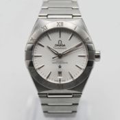 Omega, a gents automatic Constellation Co-Axial Master Chronometer date wristwatch, stainless steel,