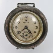 Rolex, a rare silver waterproof wristwatch, back plate number 3666.