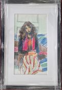 Robert Lenkiewicz (1941-2002), crayon 'Eliza: crayon study (February 1979)', with certificate of