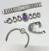 A collection of four ladies fashion watches including Sekonda.