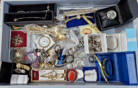 A large mixed collection of assorted items, to include costume jewellery, fashion watches,