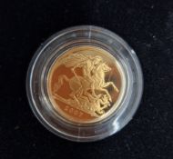 An Elizabeth II full proof sovereign, 2007, Royal Mint, with certificate of authentication no.6135.