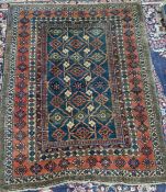 A patterned rug, approx 120cm x 170cm.