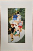 Beryl Cook O.B.E. (British, 1926-2008) open print 'Morning Run', unframed in mount, subject size