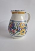 A Poole jug, height 20cm.