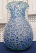 Murano, a large crackle surface glass vase by Murano designer Alfredo Rossi, height approx 37cm.