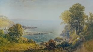 A large collection of prints of Samuel Cook of Plymouth (1806-1859), a print of Looe harbour,