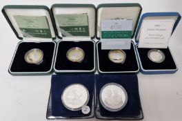 Commemorative Silver proof coins, to include Isambard Kingdom Brunel 'The Man' and 'His