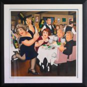 Beryl Cook O.B.E. (British, 1926-2008) limited edition print, 'Dining Out', 135/300, signed in