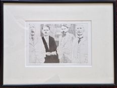 Sir Peter Blake C.B.E, R.A. (British, 1932-), etching proof, 'Ford Mardox Ford, James Joyce, Ezra