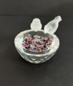 Swarovski Crystal Glass, 'Bird Bath', boxed.
