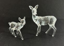 Swarovski Crystal Glass, Fawn & Doe, boxed.