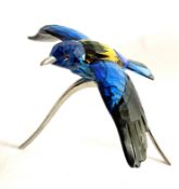 Swarovski Crystal Glass, Paradise Birds - Roller Bird, boxed (outer box damaged).