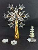 Swarovski Crystal Glass, Christmas Tree Topper - Gold, boxed.