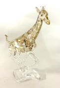 Swarovski Crystal Glass, 'Giraffe Running', boxed.