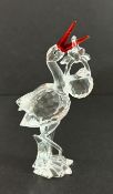 Swarovski Crystal Glass, 'Stork and Baby', boxed.