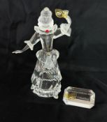 Swarovski Crystal Glass, Masquerade - Columbine - 2000, with box and plaque.