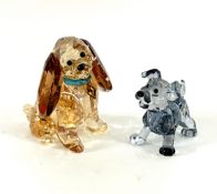 Swarovski Crystal Glass, Disney Lady and The Tramp - Lady and Scamp, boxed.