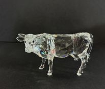 Swarovski Crystal Glass, 'Cow', boxed.