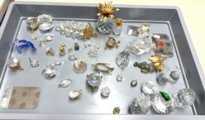 Swarovski Crystal Glass, a large collection including Grapes, Pineapple, Siamese Fighting Fish,