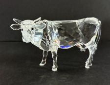 Swarovski Crystal Glass, 'Cow', boxed.