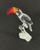 Swarovski Crystal Glass, Toucan - coloured beak, boxed.