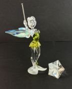 Swarovski Crystal Glass, Disney - Tinkerbell - Green Dress & Plaque, no box.