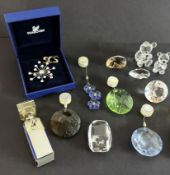Swarovski Crystal Glass, mixed lot including Window Ornaments, Brooches etc, all boxed (bears not