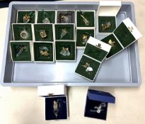 Swarovski Crystal Glass, collection of Christmas memories including Pine Cone, Gingerbread House,