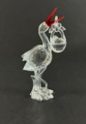Swarovski Crystal Glass, Stork with Baby, boxed.