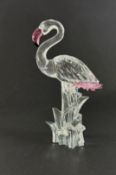 Swarovski Crystal Glass, Flamingo, boxed.