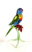 Swarovski Crystal Glass, Paradise Birds - Rainbow Lorikeet, boxed.