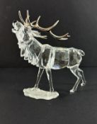 Swarovski Crystal Glass, Stag, no box.