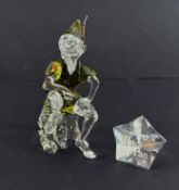 Swarovski Crystal Glass, Disney - Peter Pan Series - Peter Pan & Plaque, no box.