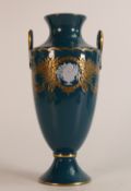 Minton Pate-sur-Pate two handled vase, gilded & decorated 