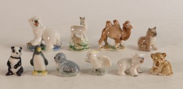A collection of Wade First Whimsies to include Set 8 Zoo Animals and Set 6 Polar Animals (10)