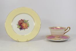 Collection of Shelly Fine Bone China to include One Gilt Edged Plate decorated with Fruit and One
