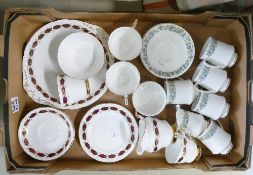 Paragon, Two Part Teasets in the Elegance and Pandora Patterns (1 Tray)